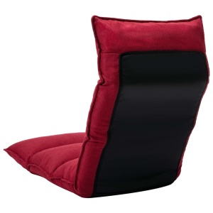 Scaun de podea pliabil, roșu vin, material textil - Img 4