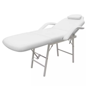 Scaun/pat pentru masaj/cosmetica reglabil alb - Img 3