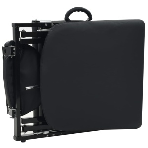 Scaun tratament facial, inlocuitor piele, 185x78x76 cm, negru - Img 6