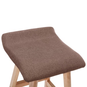 Scaune de bar, 2 buc., gri taupe, material textil - Img 7