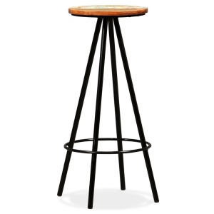 Scaune de bar, 2 buc., lemn masiv reciclat - Img 2