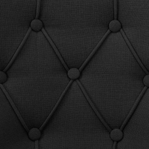 Scaune de bucătărie, 2 buc., negru, material textil - Img 3