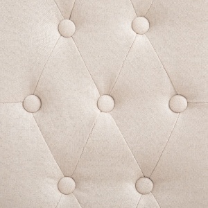 Scaune de bucătărie, 4 buc., crem, material textil - Img 2