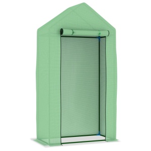 Seră cu cadru din oțel, 0,5 m², 1 x 0,5 x 1,9 cm - Img 4