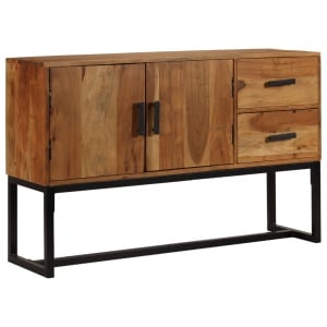 Servantă, lemn masiv de acacia, 115 x 30 x 70 cm, maro - Img 10