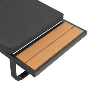 Set canapea de grădină colțar cu perne, 2 piese, aluminiu, WPC - Img 12