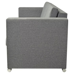 Set canapele, 2 piese, gri deschis, material textil - Img 8