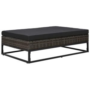 Set canapele de grădină cu perne, 5 piese, gri, poliratan - Img 4