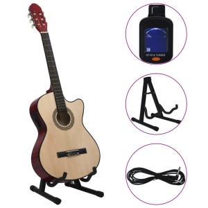 Set chitară acustică occidentală 12 piese 6 corzi cu egalizator - Img 3