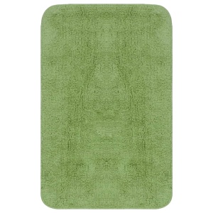 Set covorașe baie, 2 buc., textil, verde - Img 3