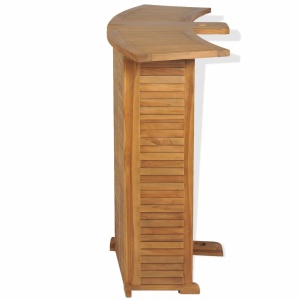 Set de bar cu scaune pliabile, 3 piese, lemn masiv de tec - Img 12