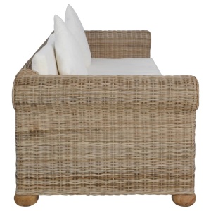 Set de canapele cu perne, 2 piese, natural, ratan - Img 10