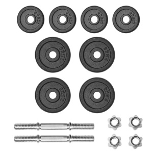 Set de gantere de 14 piese, 20 kg fontă - Img 3