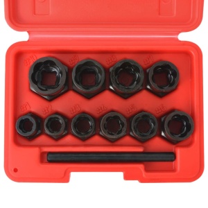 Set extractor șuruburi și piulițe deteriorate din oțel, 11 piese - Img 3