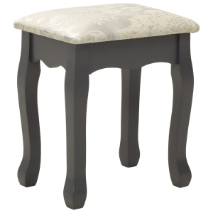 Set masă de toaletă cu taburet gri 50x59x136 cm lemn paulownia - Img 11