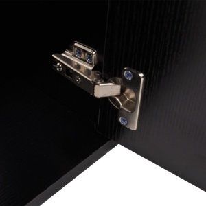 Set mobilier baie 11 piese cu chiuvete și robinete incluse, Negru - Img 8