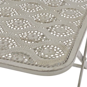Set mobilier bistro, 3 piese, gri, oțel - Img 2