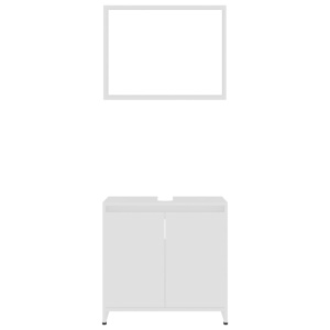 Set mobilier de baie, alb, PAL - Img 6