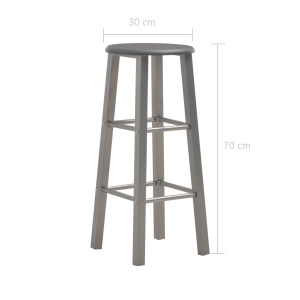 Set mobilier de bar, 3 piese, antracit, lemn și oțel - Img 10