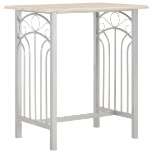 Set mobilier de bar, 3 piese, lemn și oțel - Img 2