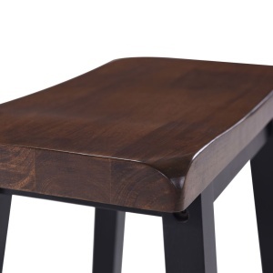 Set mobilier de bar, 3 piese, MDF, negru - Img 6