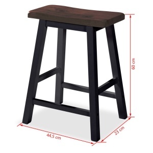 Set mobilier de bar, 3 piese, MDF, negru - Img 9