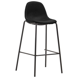 Set mobilier de bar, 5 piese, negru, material textil - Img 5