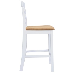 Set mobilier de bar din lemn, masă și 4 scaune, alb - Img 8