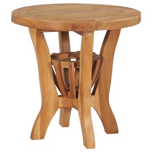 Set mobilier de bistro, 3 piese, lemn masiv de tec - Img 7