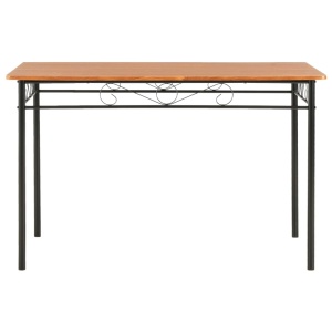 Set mobilier de bucătărie, 7 piese, maro, MDF și oțel - Img 4