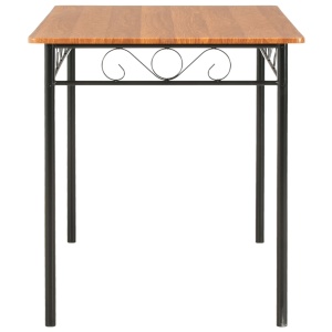 Set mobilier de bucătărie, 7 piese, maro, MDF și oțel - Img 8