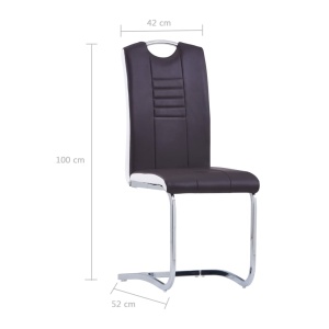 Set mobilier de bucătărie, 7 piese, maro, piele ecologică - Img 9