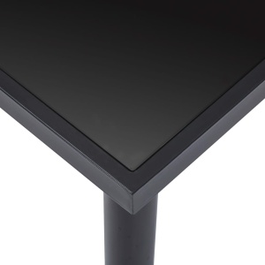 Set mobilier de bucătărie, 7 piese, negru, piele ecologică - Img 8