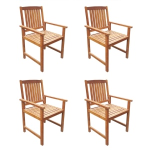 Set mobilier de exterior, 5 piese, lemn masiv de acacia - Img 4