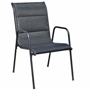 Set mobilier de exterior, 5 piese, negru, oțel - Img 6