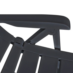 Set mobilier de exterior, 7 piese, antracit, plastic - Img 10
