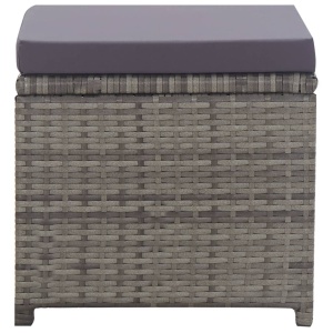 Set mobilier de exterior 9 piese antracit poliratan și acacia - Img 7