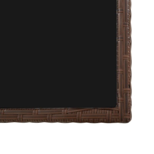 Set mobilier de exterior cu perne, 17 piese, maro, poliratan - Img 8