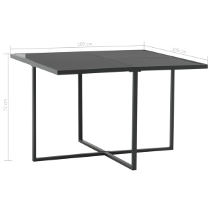 Set mobilier de exterior cu perne, 5 piese, negru, poliratan - Img 6