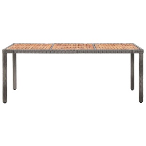 Set mobilier de exterior cu perne, 9 piese, gri, poliratan - Img 8
