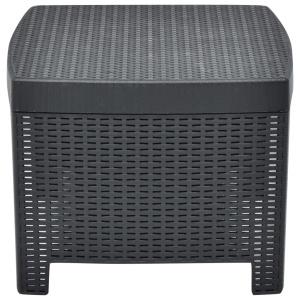 Set mobilier de grădină, 3 piese, antracit, plastic - Img 8