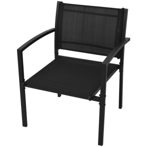 Set mobilier de grădină, 4 piese, negru, textilenă - Img 8