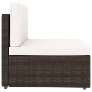 Set mobilier de grădină, 5 piese, maro, poliratan - Img 8