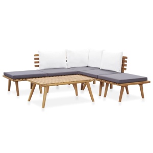 Set mobilier de grădină, 6 piese, lemn masiv de acacia