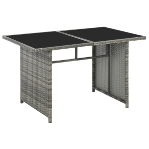 Set mobilier de grădină cu perne, 10 piese, gri, poliratan - Img 5