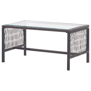 Set mobilier de grădină cu perne, 4 piese, maro, poliratan - Img 5