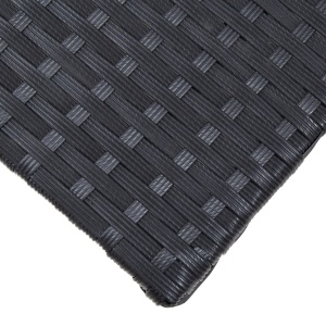 Set mobilier de grădină cu perne, 4 piese, negru, poliratan - Img 5