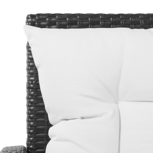 Set mobilier de grădină cu perne, 5 piese, negru, poliratan - Img 6