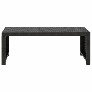 Set mobilier de grădină cu perne, 5 piese, negru, poliratan - Img 9