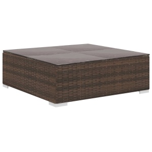 Set mobilier de grădină cu perne, 6 piese, maro, poliratan - Img 5